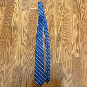 Michael Kors Royal Blue and Silver Striped Tie